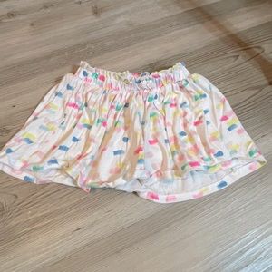 White with neon skort